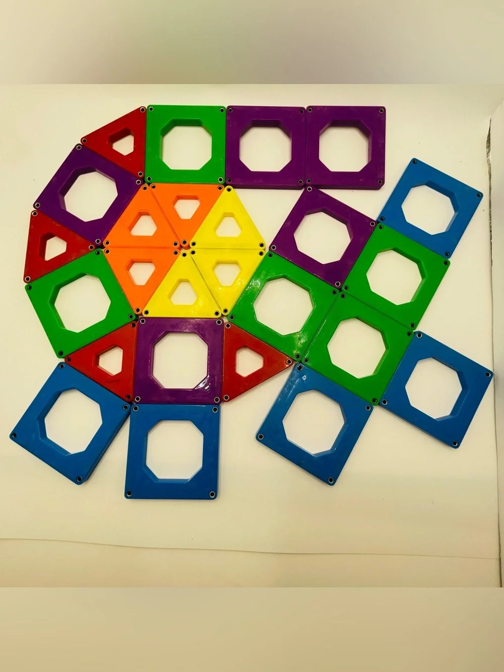 Magnetic Tiles Building 25 Lot Kids Toys 15 Squares 10 Triangles STEM Education